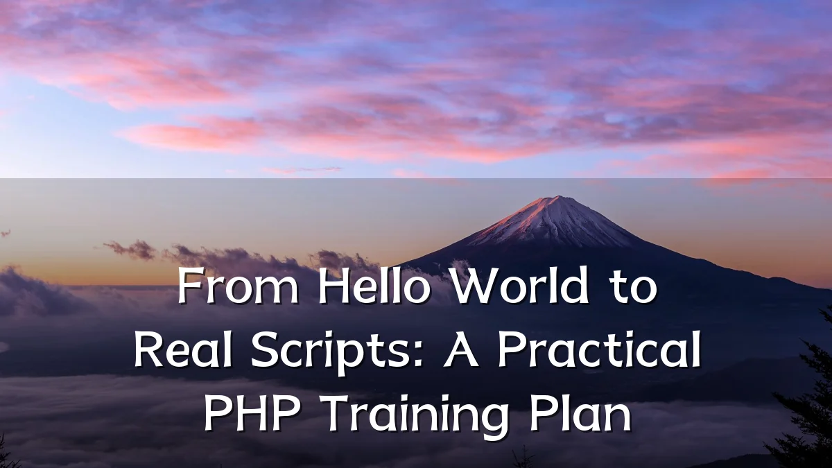 From Hello World to Real Scripts: A Practical PHP Training Plan