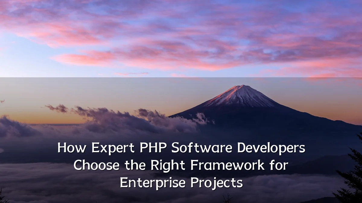 How Expert PHP Software Developers Choose the Right Framework for Enterprise Projects