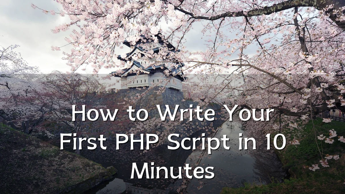 How to Write Your First PHP Script in 10 Minutes