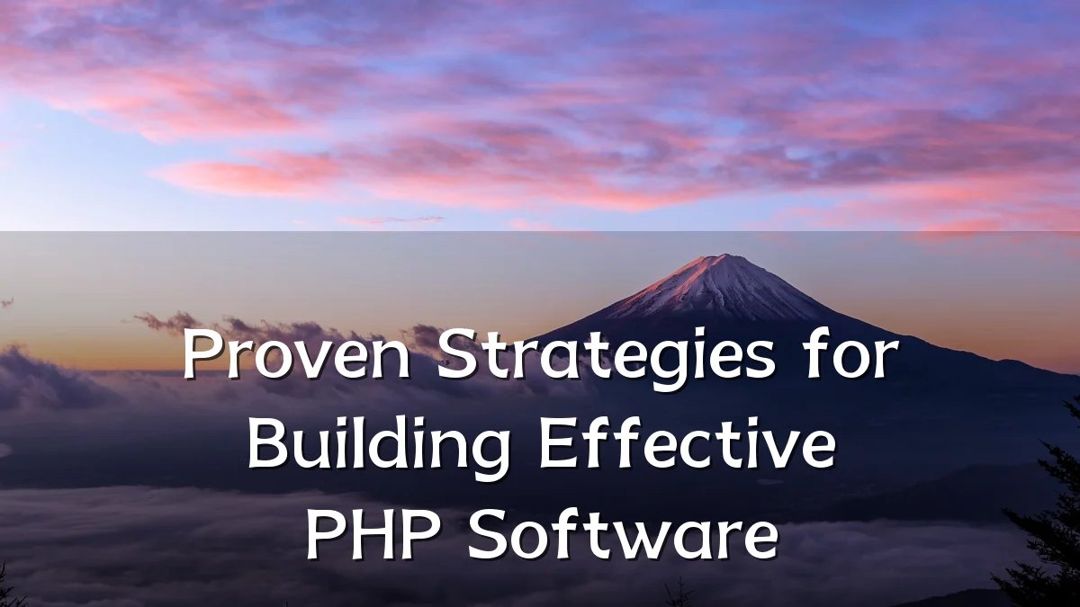 Proven Strategies for Building Effective PHP Software