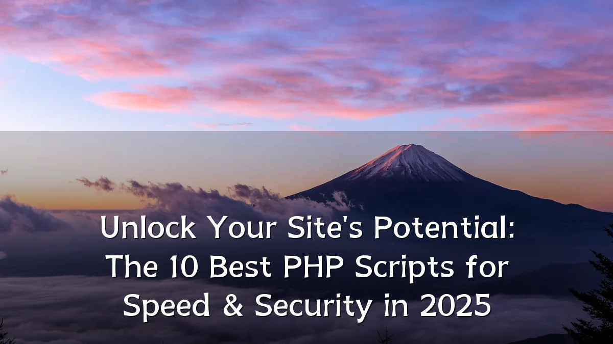 Unlock Your Site's Potential: The 10 Best PHP Scripts for Speed & Security in 2025