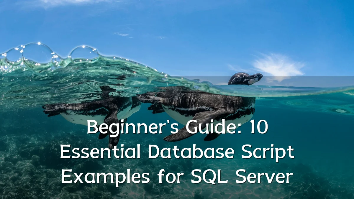 Beginner's Guide: 10 Essential Database Script Examples for SQL Server