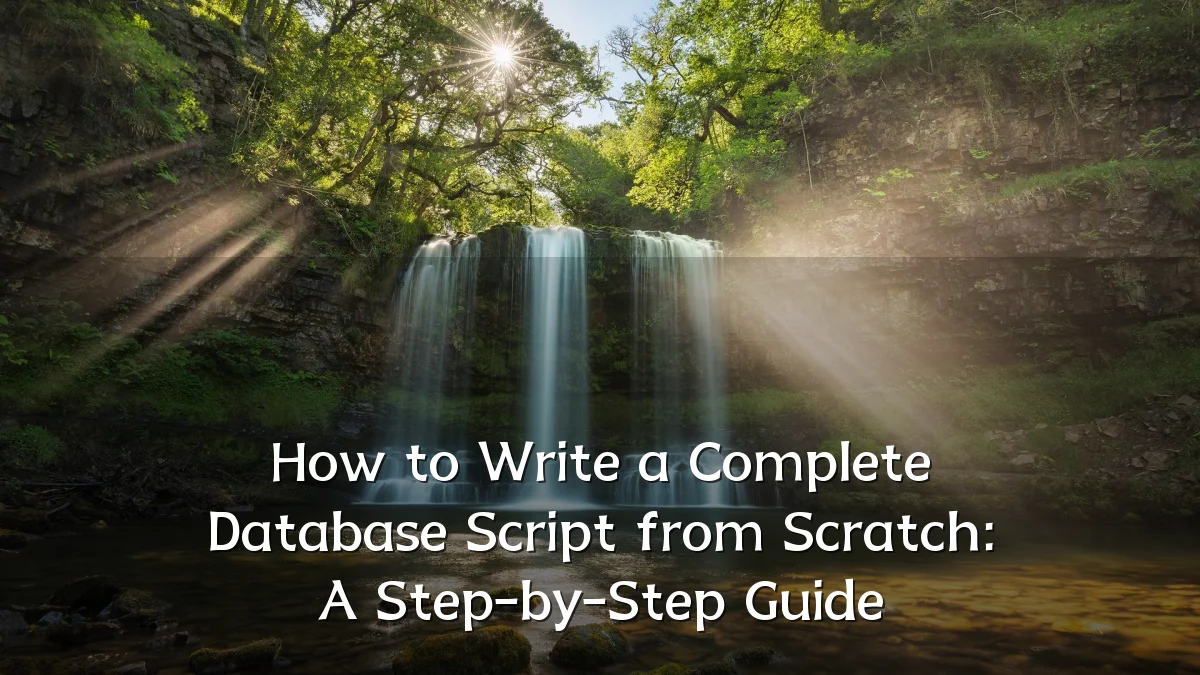 How to Write a Complete Database Script from Scratch: A Step-by-Step Guide