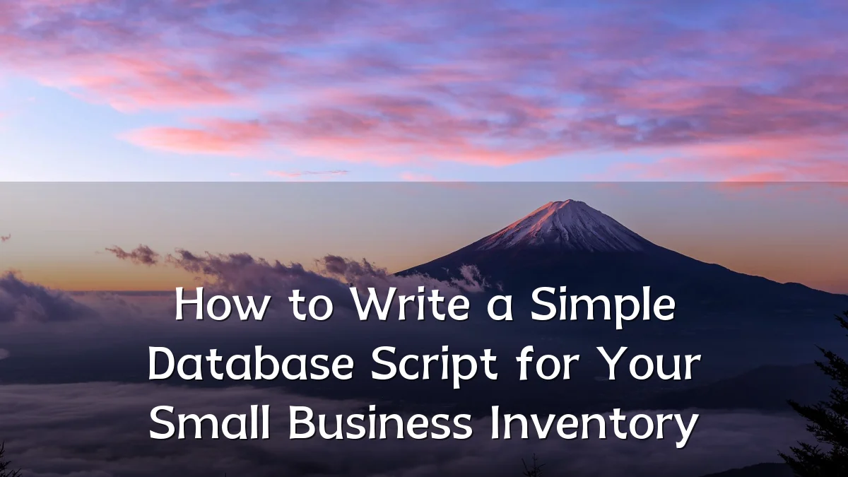 How to Write a Simple Database Script for Your Small Business Inventory