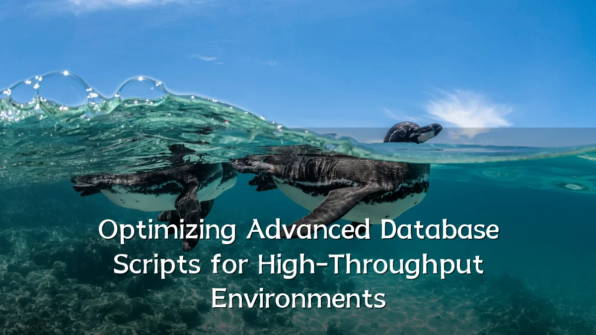 Optimizing Advanced Database Scripts for High-Throughput Environments