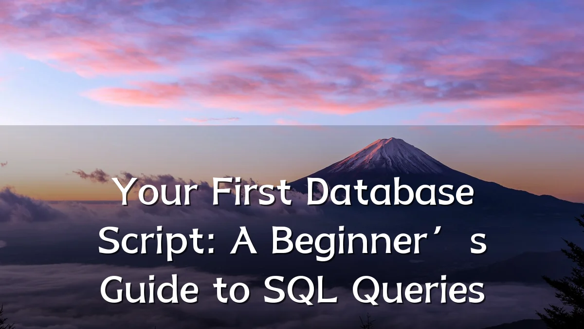 Your First Database Script: A Beginner’s Guide to SQL Queries